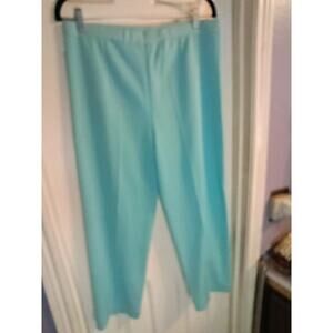 Ming Wang Pants Mint Green Pull On Straight Leg Sz L